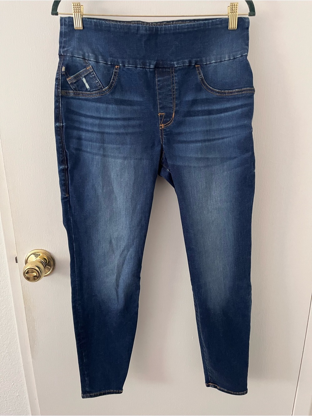 Rock & Republic Fever Pull On Legging Denim Jeggings Blue 12 Short